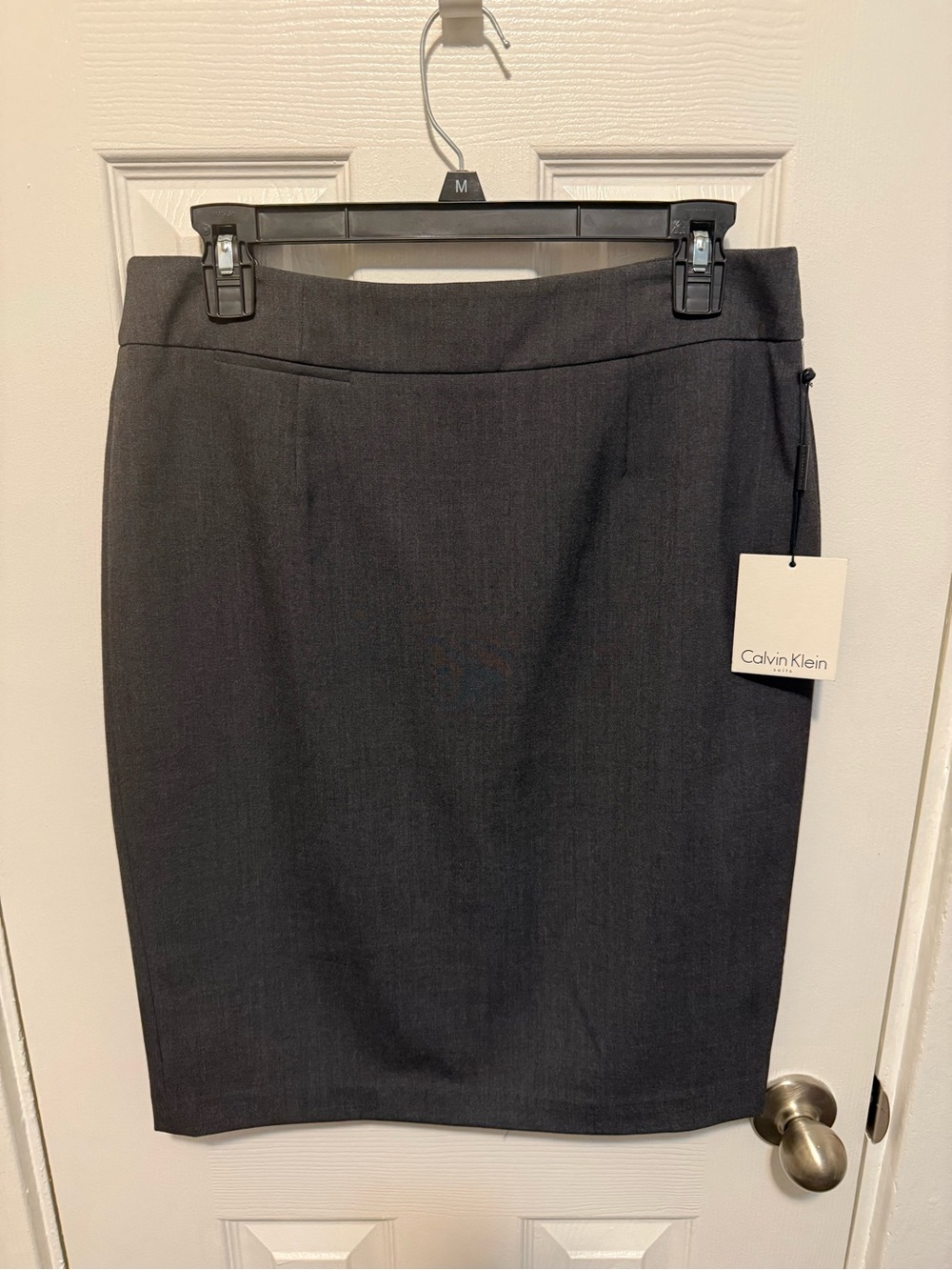 Size 8 Calvin Klein Charcoal Gray Pencil Skirt NWT